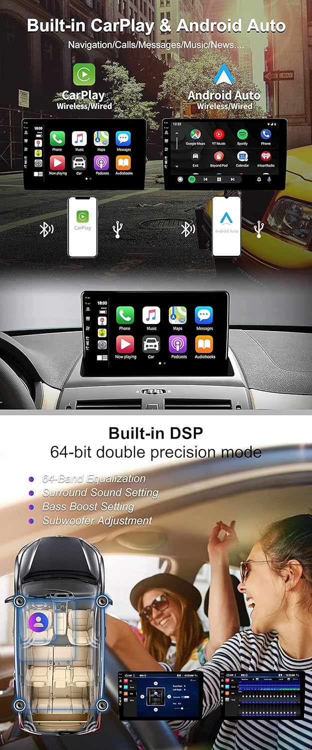 BXLIYER Android 12 IPS Autoradio Passt für BMW X3 E83 (2004-2012) - Eingebaut Carplay/Android Auto/D