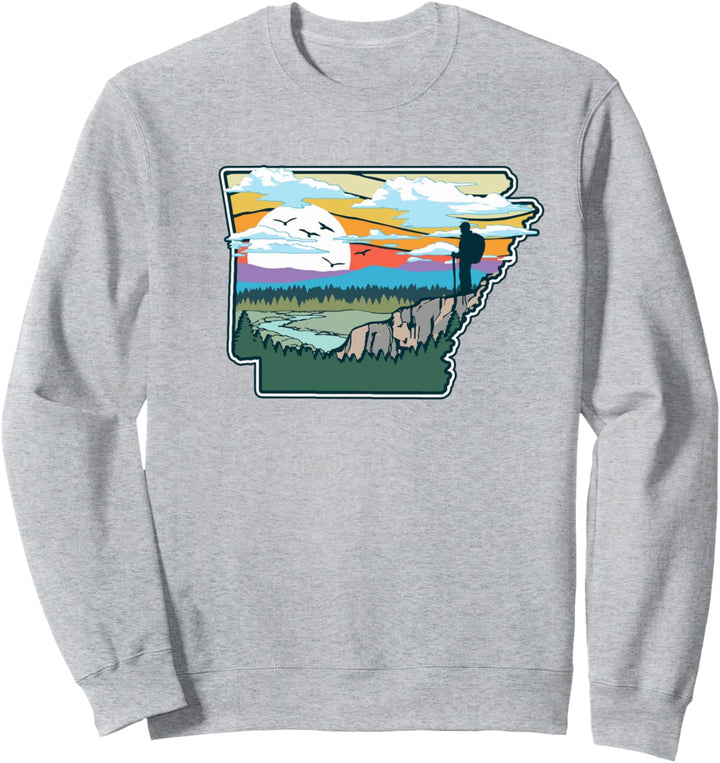 Arkansas Outdoor & Nature State Pride Illustration Sweatshirt