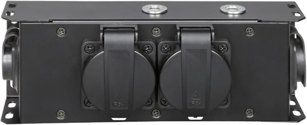Adam Hall Cables PRO PORT 2 T - Stromverteiler, 2 x Schukobuchse IP54, IP65 In & IP65 Out, stahl, sc