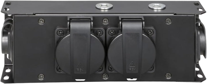 Adam Hall Cables PRO PORT 2 T - Stromverteiler, 2 x Schukobuchse IP54, IP65 In & IP65 Out, stahl, sc