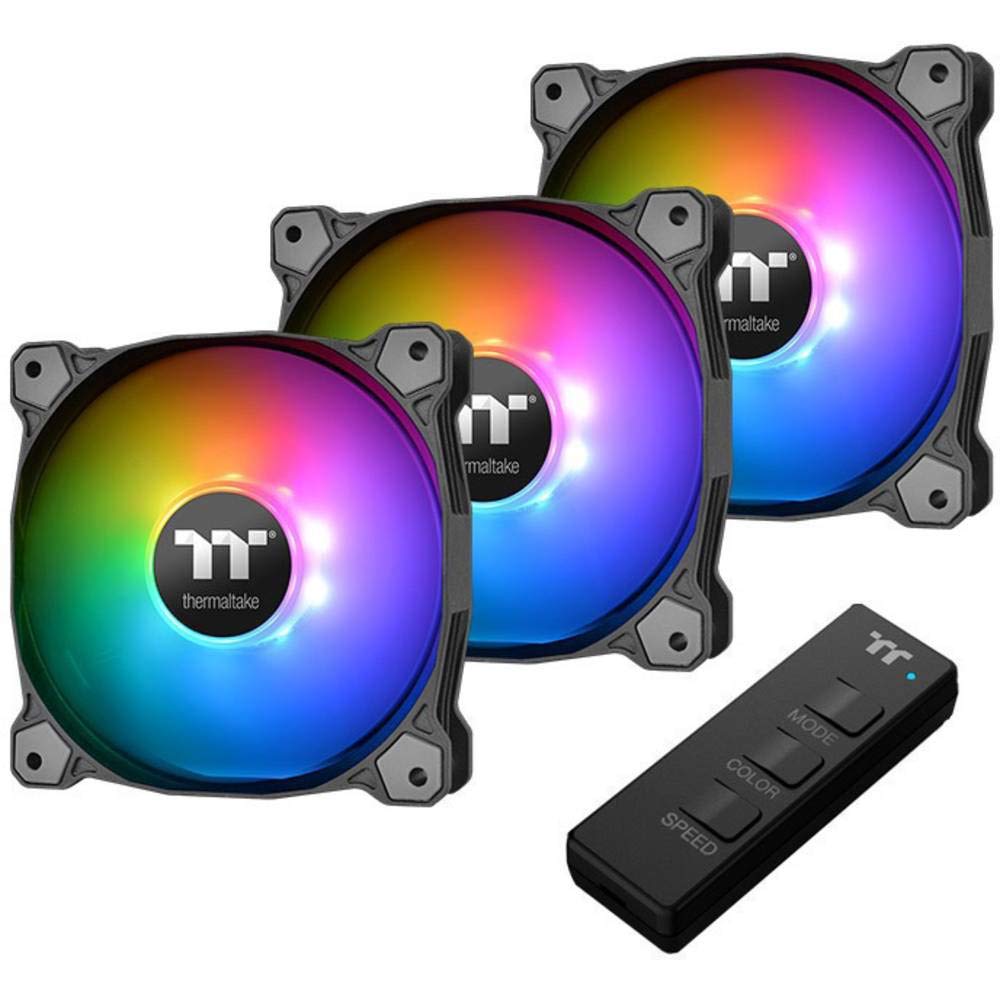 Thermaltake Pure 12 Argb Sync Gehäuselüfter Tt-Premium Edition (3-Fan Pack),CL-F079-PL12SW-A,Schwarz