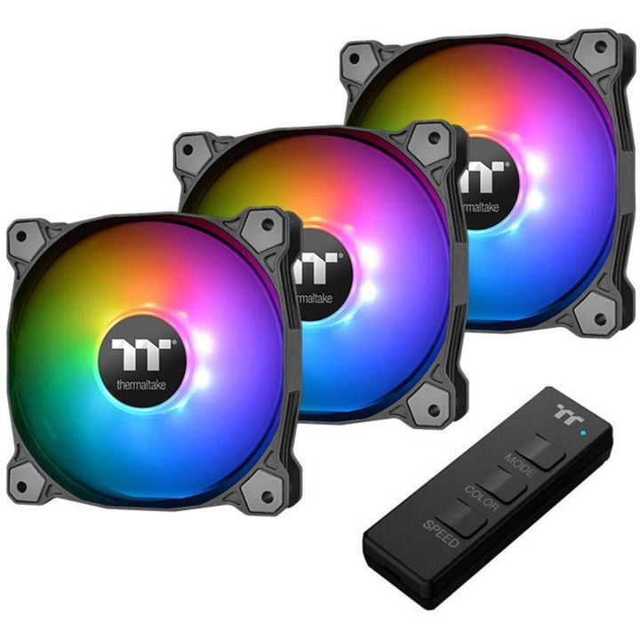 Thermaltake Pure 12 Argb Sync Gehäuselüfter Tt-Premium Edition (3-Fan Pack),CL-F079-PL12SW-A,Schwarz