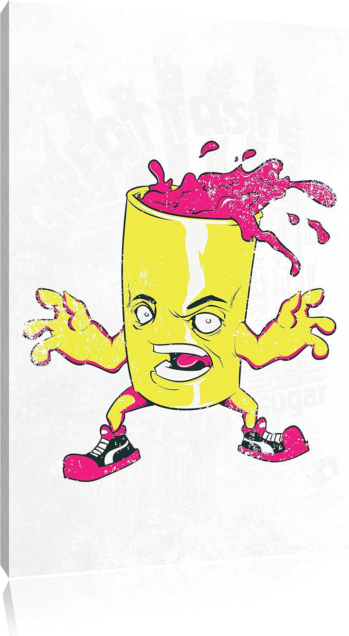 Pixxprint Great Taste White Bild auf Leinwand, XXL riesige Bilder fertig gerahmt mit Keilrahmen, Kun