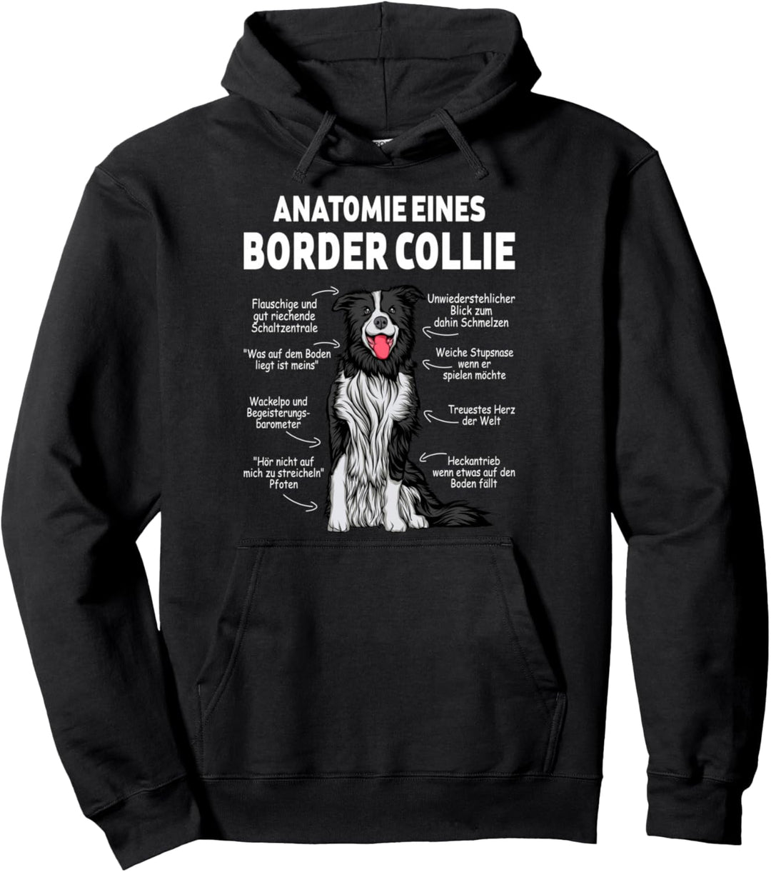Anatomie eines Border Collie Pullover Hoodie