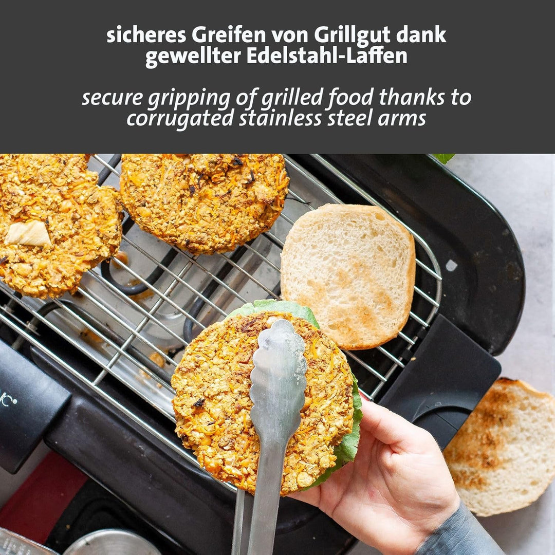 Westmark Grill-Set Feuerfeste Grillhandschuhe + 1 Grillzange – Ideal für sicheres Arbeiten am Grill,