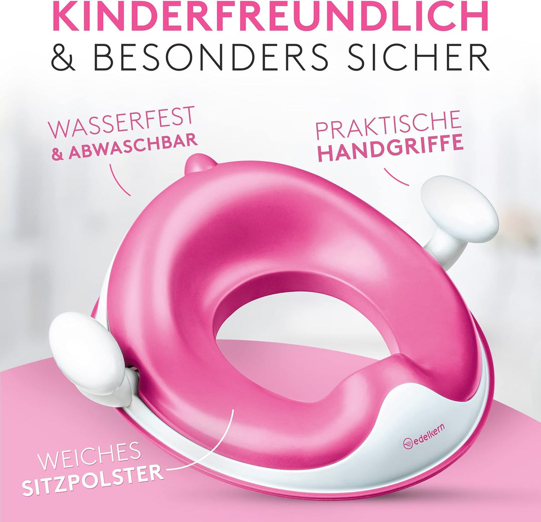 Edelkern Toilettensitz Kinder - Ergonomischer WC Sitz Kinder [bis 50kg] - Universeller Toilettenaufs