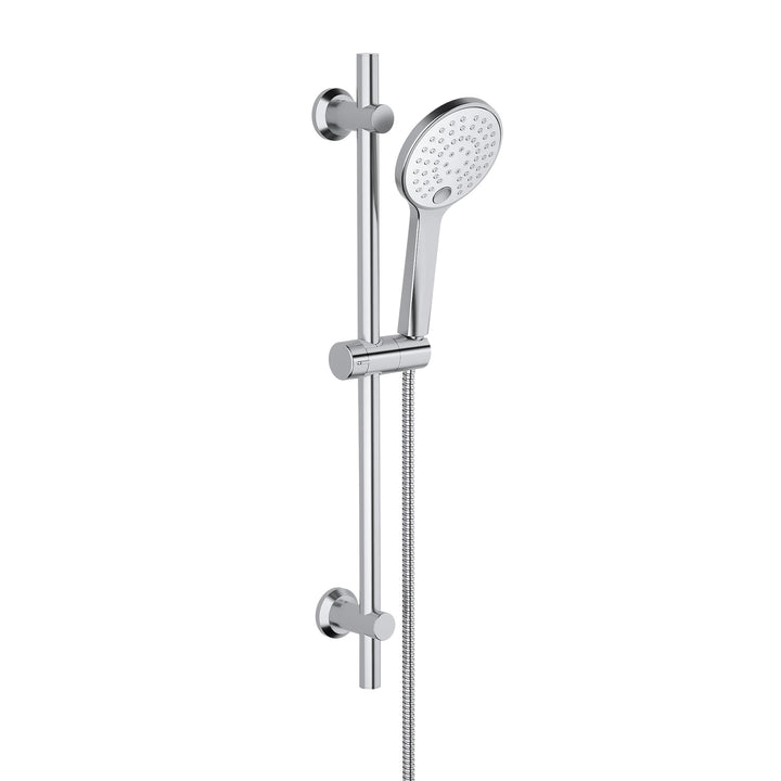 Görbach Duschset Duschbrause mit Schlauch und Halterung, Brausestangeset 0.7m Chrom Duschstange mit