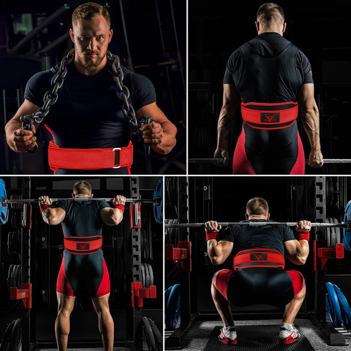 Gewichthebergürtel, Doppelkraft, gepolstert, 5,5 Neopren, für Rücken, Fitnessstudio, Bodybuilding, K