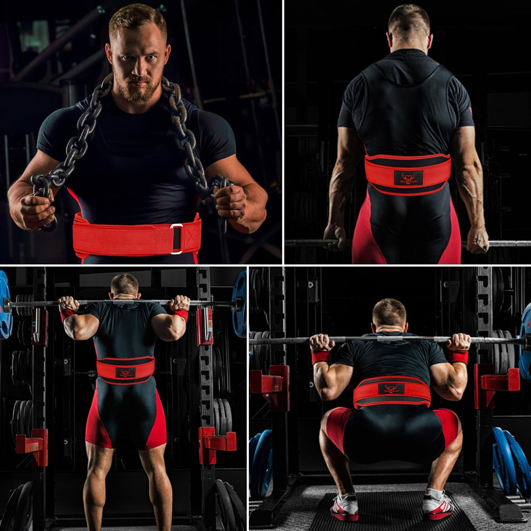 Gewichthebergürtel, Doppelkraft, gepolstert, 5,5 Neopren, für Rücken, Fitnessstudio, Bodybuilding, K
