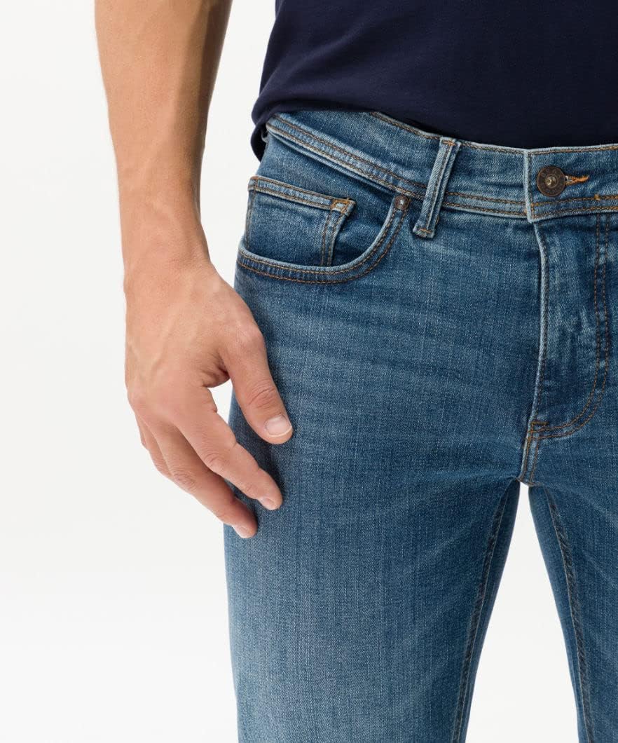 BRAX Herren Style Chris Vintage Flex Light Jeans 42W / 34L Blue Indigo Used, 42W / 34L Blue Indigo U