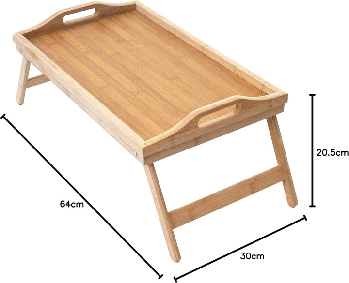 Tablett HWC-B88AM, Serviertablett Holztablett Frühstückstablett Dekotablett, Bambus 21x64x30cm