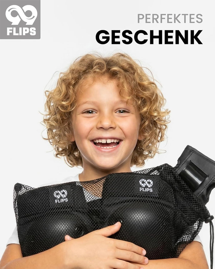 99FLIPS Protektoren Kinder Knieschoner Kinder 3 Jahre - Schoner Inliner Set - Schutzausrüstung - Kni