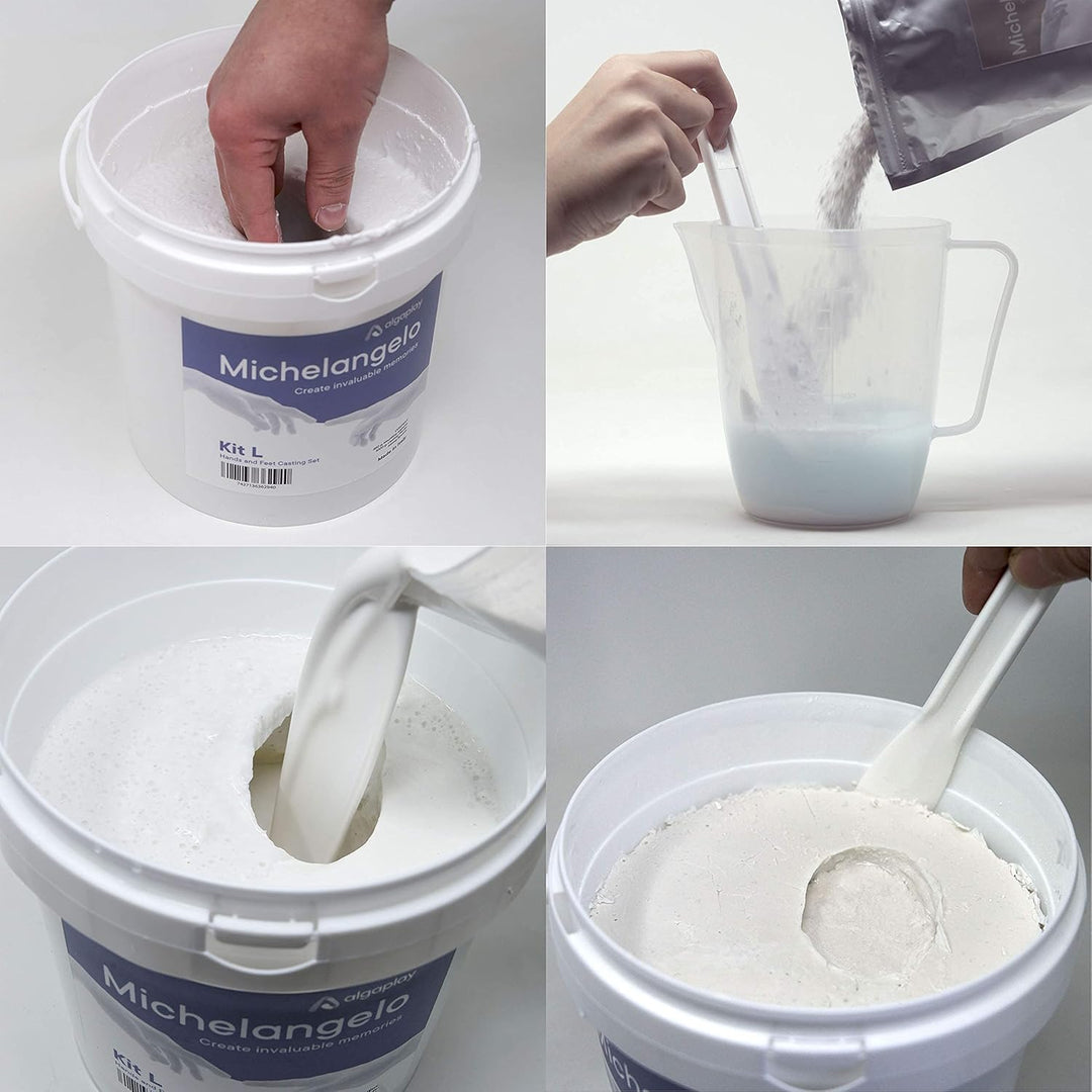Algaplay Michelangelo KIT Hände Handabdruck Set. Kreative Geschenk-Idee für Paare und Freunde. Perfe