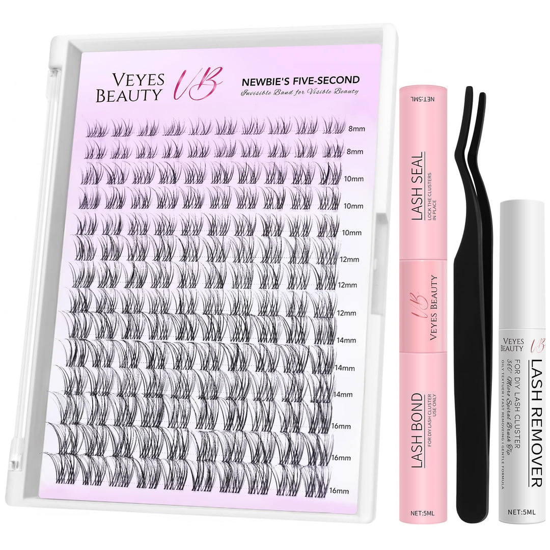 VEYESBEAUTY Wimpern Extensions Set 5-Sekunden-Wimperncluster Cluster Lashes DIY Cluster Wimpern Wimp