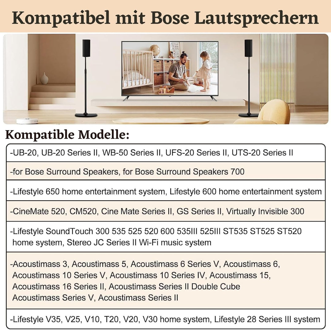 Verstellbarer Ständer für Bose Lautsprecherständer, für Bose OmniJewel Lifestyle 650, Surround Speak