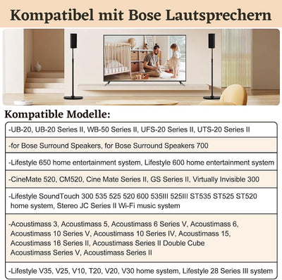 Verstellbarer Ständer für Bose Lautsprecherständer, für Bose OmniJewel Lifestyle 650, Surround Speak