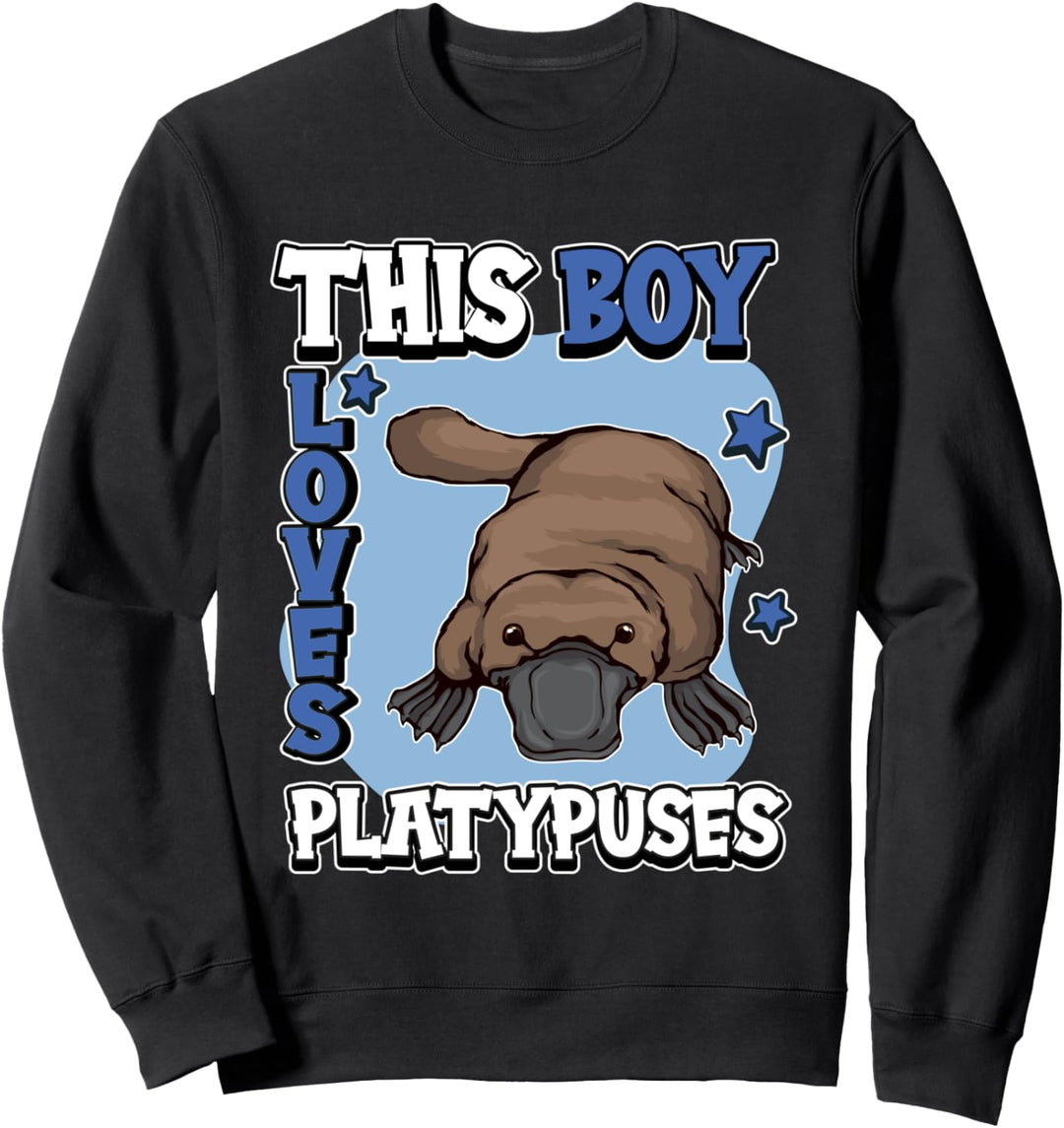 Jungen This Boy Loves Platypuses Schnabeltier Sweatshirt