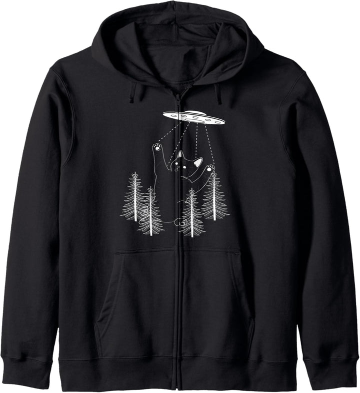 Süsse Katzen sind Aliens UFO-Katze Kapuzenjacke