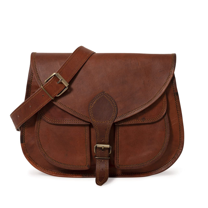 LEABAGS Leder Handtasche Damen I Premium Echtleder Umhängetasche I Damen Schultertasche I Damentasch