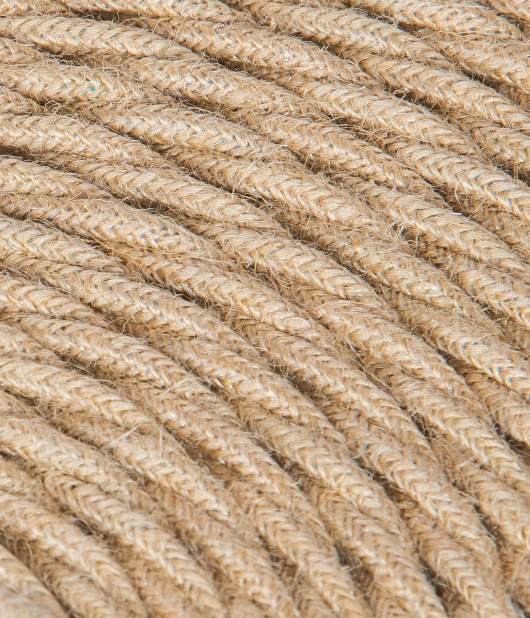 Textilkabel für Lampe, Stoffkabel 3-adrig (3x0,75mm²) - Jute. Made in Italy (20 Meter), 20 Meter