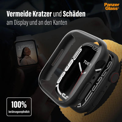 PanzerGlass™ Displayschutz Apple Watch 7/8 41mm - Schutz Case für Apple Watch Series 7/8 41mm - Full