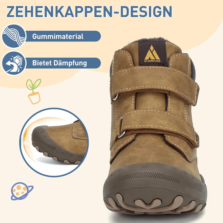 Mishansha Kinder Winterschuhe Mädchen Winterstiefel Warm Schneestiefel Gefüttert Boots Wasserdicht 2