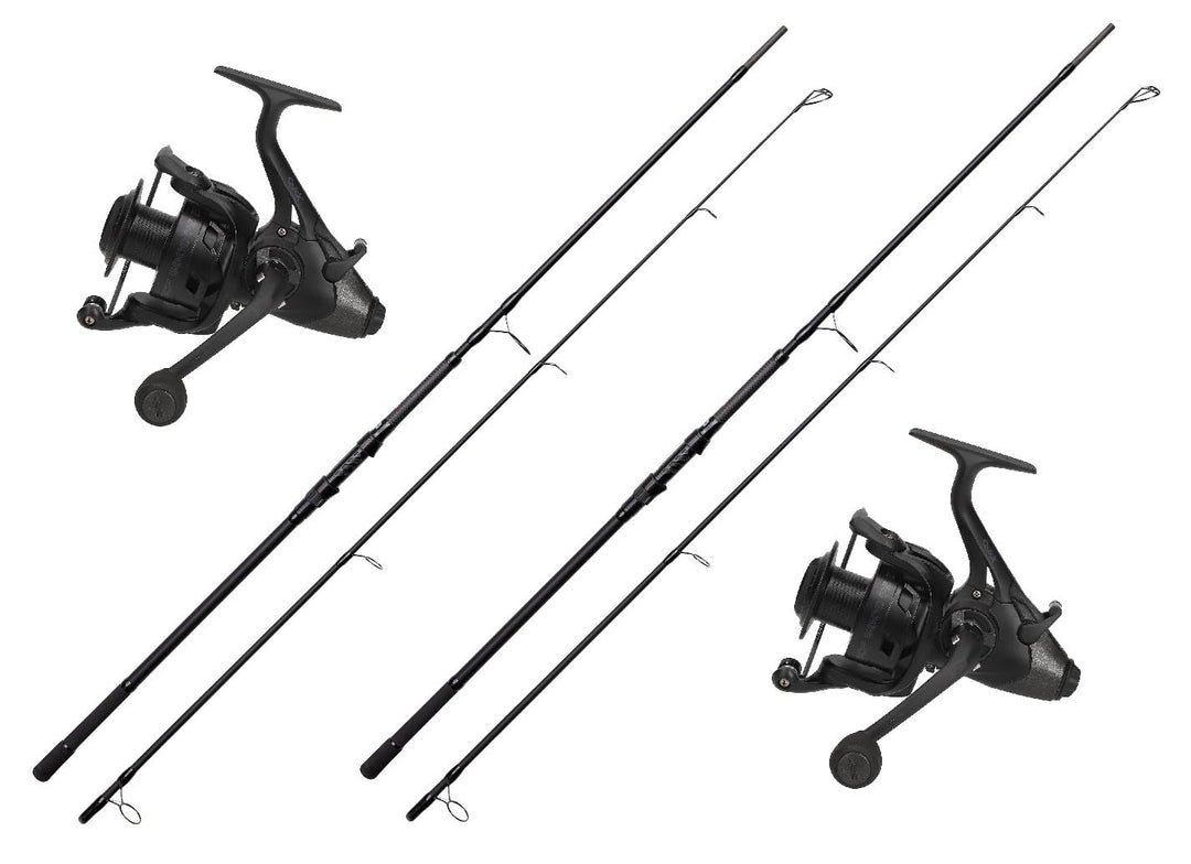 Karpfenset 2X Prologic C-Series Compact 10ft 3,00m 3,25lbs + 2X Quick Runshift 3QF 5000FS