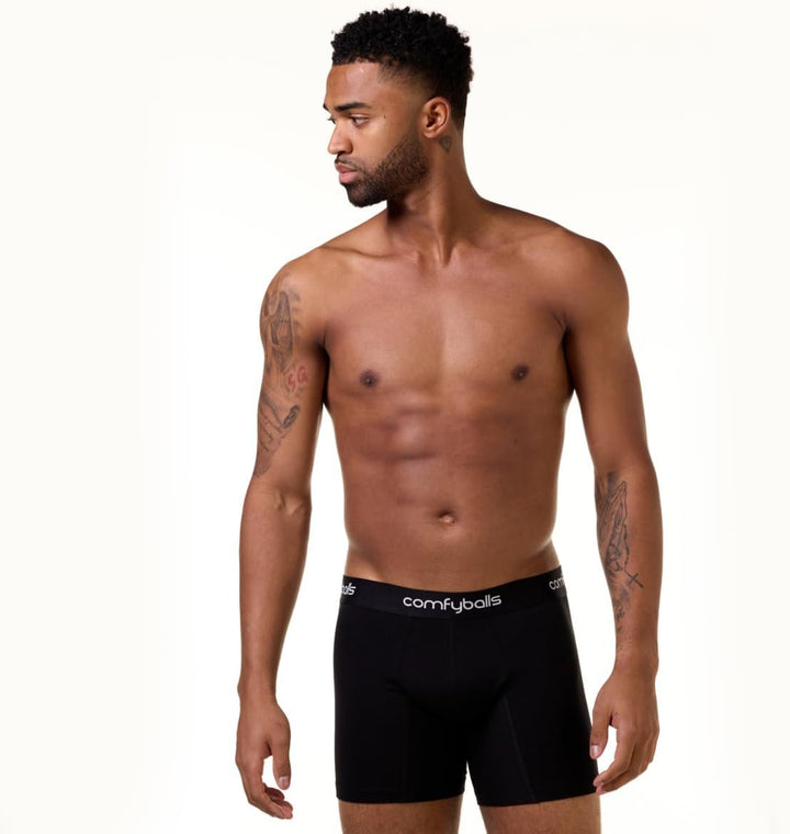 Comfyballs Premium Boxershorts aus weichem Lyocell-Gewebe, Boxershorts in Lang-Modell, Herren-Boxers