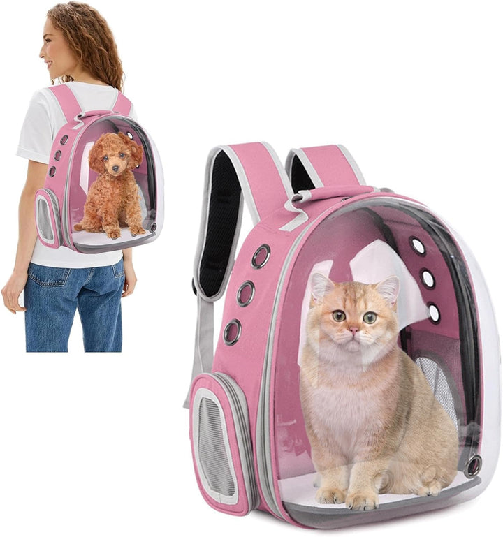 Rucksack mit Kapsel für Haustiere, transparenter Blasenrucksack für Katzen und kleine Hunde, atmungs
