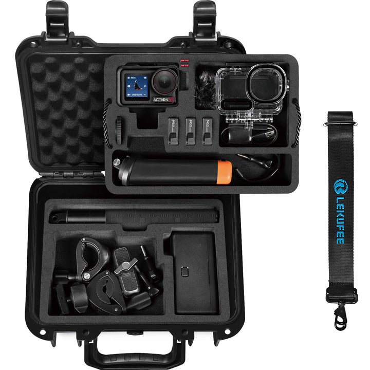 LEKUFEE Kleiner Wasserdichter Hartschalenkoffer für DJI Osmo Action 6/5 Pro/4/3 Actionkamera,Adventu