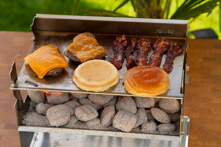 FENNEK 2.0 Plancha Platte | Zubehör für den mobilen und steckbaren Holzkohle-Grill aus Edelstahl für