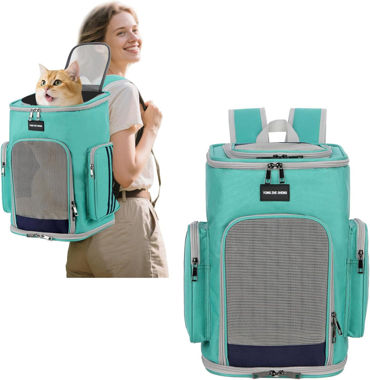 PETCUTE Haustier Rucksack für Hund und Katzen, Faltbare Hunderucksack Katzenrucksack mit Verstellbar