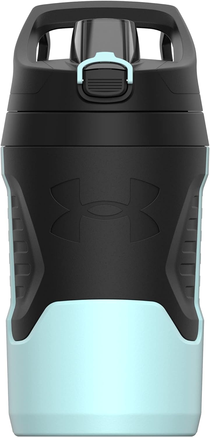 Under Armour UA 32oz Playmaker Jug Breeze Blue Schwarz und Marineblau, Schwarz und Marineblau