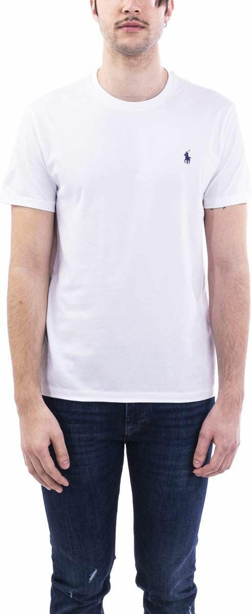Polo Ralph Lauren Mens Crew Neck Big Pony T-Shirt M Weiss (White A1000), M Weiss (White A1000)