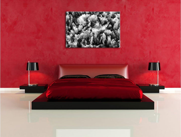 Monocrome, Farbflash Holi, Format: 100x70 auf Leinwand, XXL riesige Bilder fertig gerahmt mit Keilra