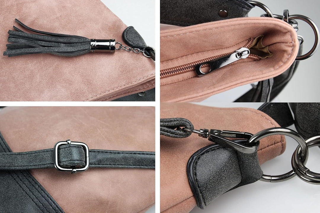 irisaa Damen Handtasche, Hobo Schultertasche, Shopper Multifunktional mit abnehmbarem Schulterriemen