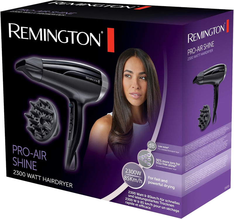 Remington Haartrockner Ionen [leicht & leistungsstark] Pro Air-Shine (2300 W, Keramik-Turmalin-Ring,