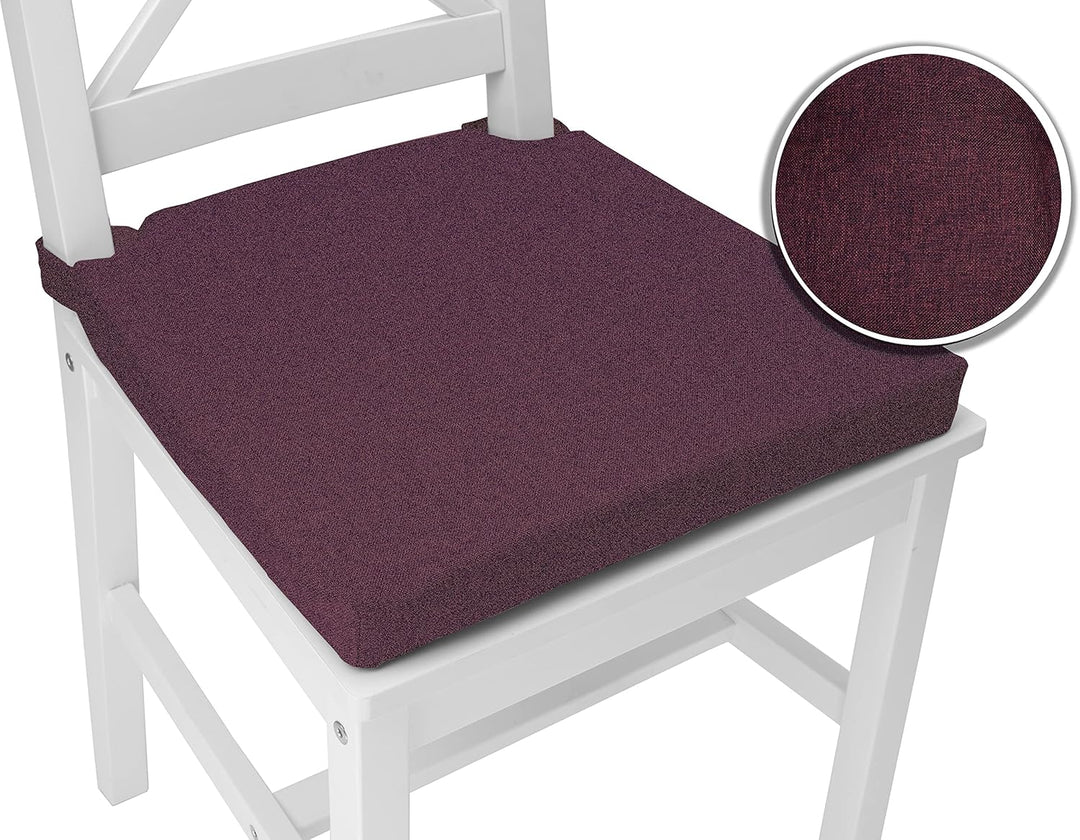sunnypillow 4er Set Stuhlkissen mit Klettverschluss Polsterauflage Auflage für Stühle - Indoor/Outdo