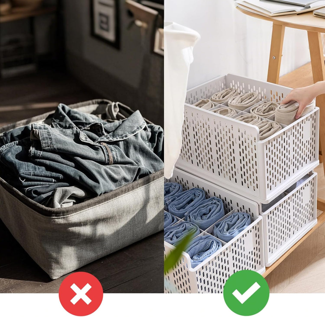RMAN 2 Stück Kleiderschrank Organizer für Hose Schrank Organizer Faltbar Plastik Hosen Kleiderbügel
