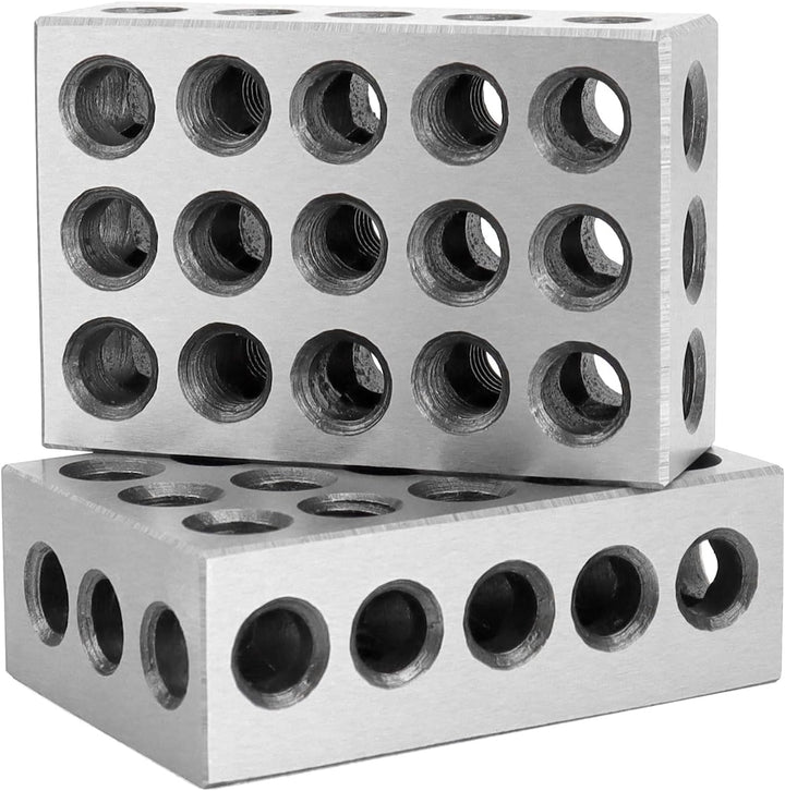 QWORK® 2 Stück Parallelblöcke Metrische, Fräsmaschine Präzisionsblöcke, 25x50x75m