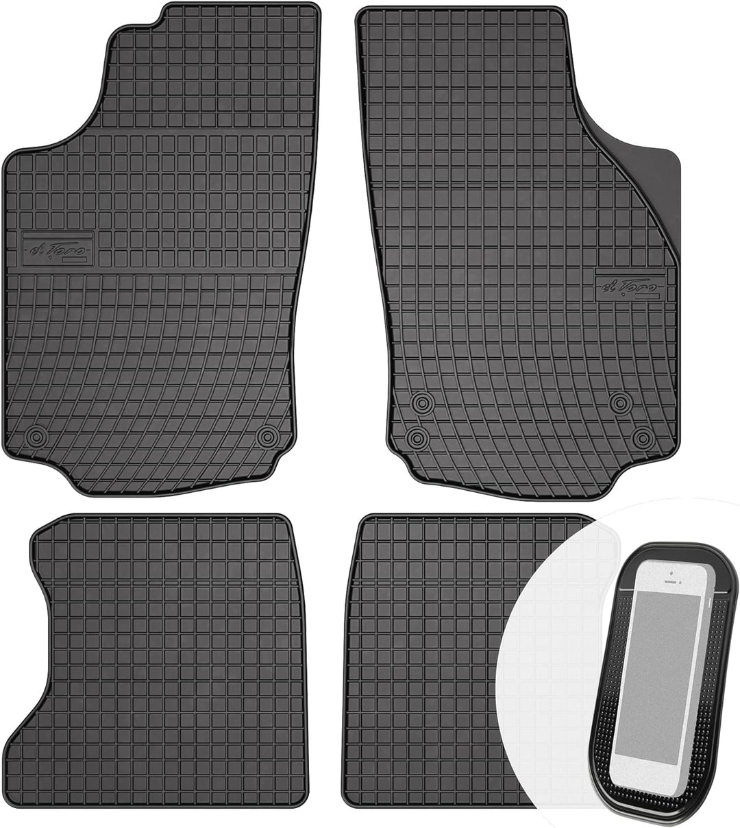 Gummimatten Auto Fussmatten Gummi Automatten Passgenau 4-teilig Set - passend für Opel Combo C 2001-