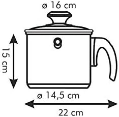 Tescoma doppelwandiger Simmertopf mit Deckel und Überdruckventil, induktionsgeeignet, Ø 16 cm, 2l