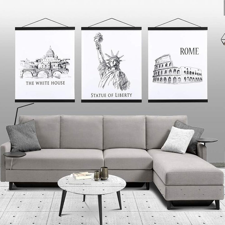 Ywlake B0 Posterleiste Posterschiene Posterleisten, Magnet Magnetische Holz Poster Aufhänger Halter