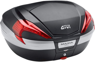 Givi V56NN Maxia 4 Monokey Topcase in Carbon Optik Roten Reflektoren Schwarz, Schwarz