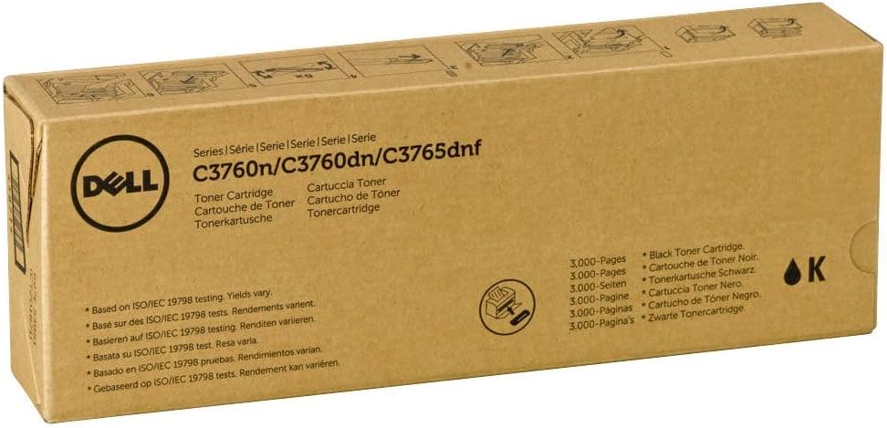 Original Dell C3760n/3760dn/3765dnf Standard Capacity Toner Kit - ca. 3.000 Seiten, schwarz Schwarz