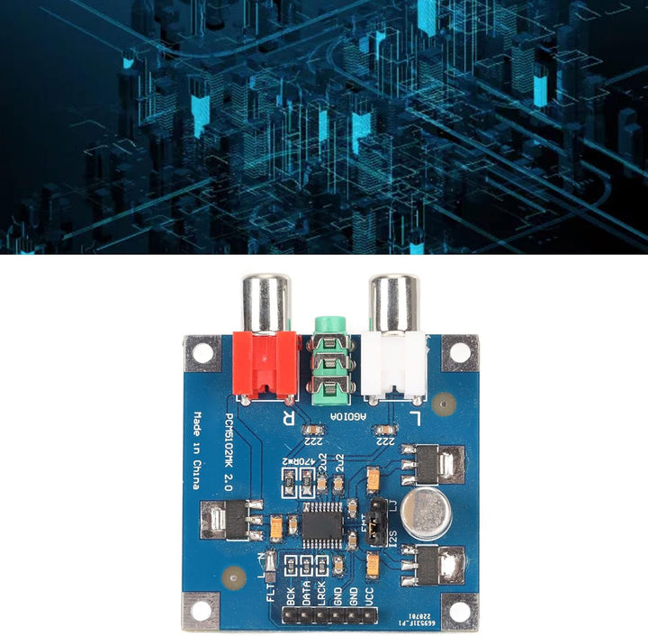 DAC Decoderplatine für Leistungsverstärker, PCM5102/PCM5102A DAC Decoder, I2S Eingang 32 Bit 384 K m
