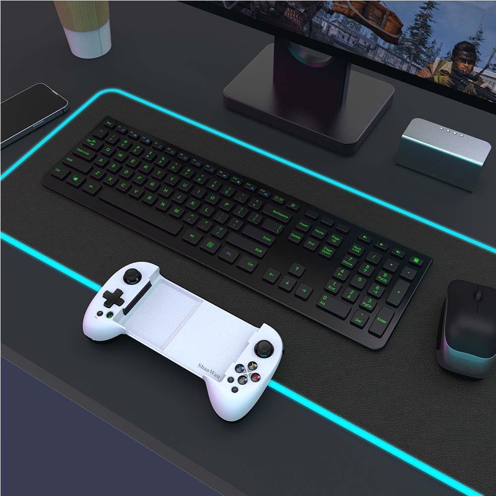 ShanWan Handy Controller für Android/iOS/iPhone15, Smartphone Controller mit Schlüsselzuordnung, Blu