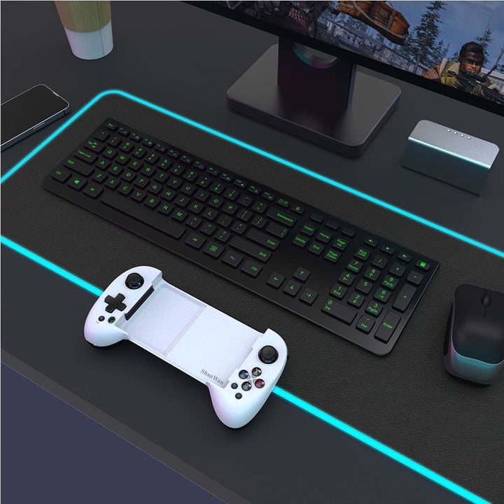 ShanWan Handy Controller für Android/iOS/iPhone15, Smartphone Controller mit Schlüsselzuordnung, Blu