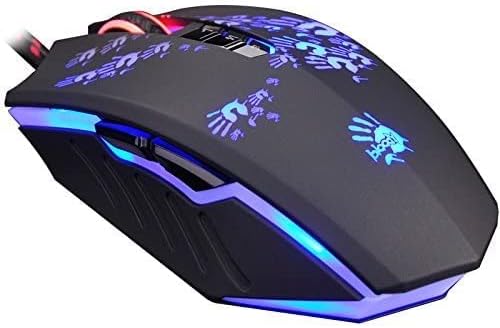 Gaming Mouse, Bloody A60 black Neon Infrared-Micro switch Adjustable 4,000CPI with Advanced weapon t