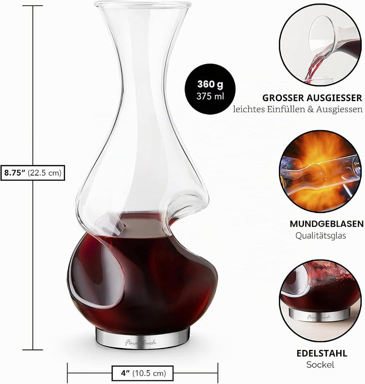 Final Touch Conundrum B00D8ZIYXO Weinbelüfter und Dekanter, Glas (farblos) Einzigartiges, Einzigarti